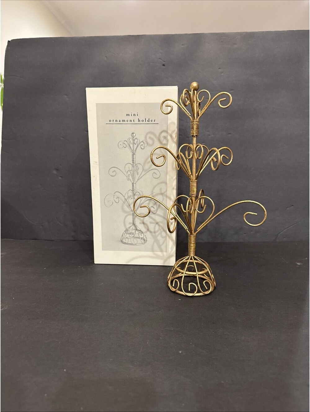 New Pier One Ornament Tree Holder Boxed 10” H